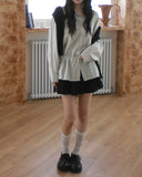 Kenny Stripe Frill Strap See-Through Blouse