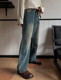 Loose Basic Wide Denim Pants