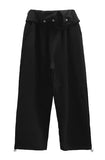 Hip sack brushed wide jogger pants