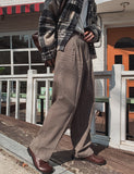 Harris pintuck corduroy pants