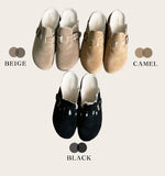 Suede fur sandals