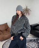 Neto Leopard High Neck Zip-up