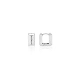 Volume Square (W) One-Touch Earrings