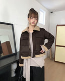 Renee Crop Wool Big Pocket Mustang Jacket