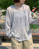Ontone Summer Linen Hood Cardigan