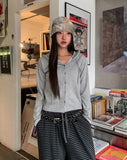 Benny Semi-Crop Hooded Cardigan