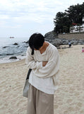 Summer Boucle Collar TOP Long Sleeve Ver