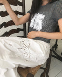 Nosen Lace Puff Short Sleeve T-Shirt