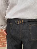 Lilgo Non-Fade Raw Denim Adjust Wide Pants