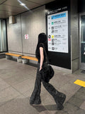 Camo Long Slim Flare Pants