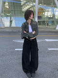 Teto Cargo Carpenter Cotton Wide Pants