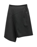 Stripe unbalanced midi skirt