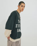 [AG] Slogan Layered Long Sleeve