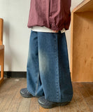 Unidy Washing Balloon Wide Denim Pants