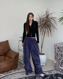 Kenny Velour Pintuck Banding Pants