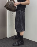 Pigment Washed Track Bermuda Pants