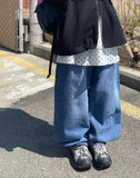 Mvendi Washing Denim Wide Pants