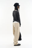 Hiles wide rib round-neck cardigan