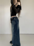 Windbreaker y2k denim wide pants