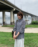 Bilte Summer Seersucker Check Long Sleeve Shirt