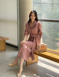 Mazel Collar Shirt Wrap One Piece