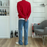 Dunce Wide Slit Denim Pants