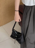 Borin satin shirring-string mini shoulder bag