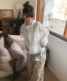 Havyu Flower String Windbreaker Jacket