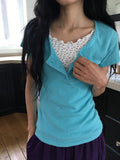 Uta Wavy Flower Punching Layered Sleeveless