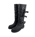 Dusen Strap Buckle Long Boots