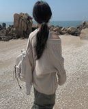 Mora cable long V knit