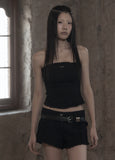 [mnem] Fringe Wash Bustier