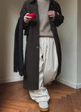 Graph Pintuck Parachute Balloon Pants
