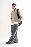 Reverse edge relaxed wool knit