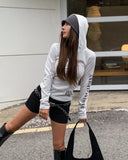 Pinter Grunge Snap Button Slim Hoodie