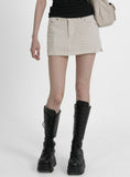 Side zipper mini skirt