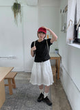 Bomeck Back Ribbon Collar Short Sleeve Blouse