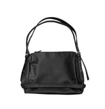 Belt Strap Embossed Leather Shoulder Bag