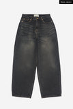 Owon cat sand wide denim pants