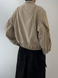 Curve Incision Zipper Jumper