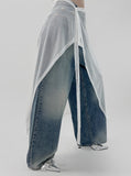 Monck washed wide denim