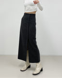 Hidden Wool Slit Skirt