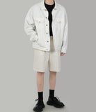 Oversize denim jacket White
