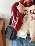 [With Pouch] Pulson Square Grid Padding Nylon Square Shoulder Cross Bag