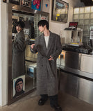 [LANARCH] Cashmere Boucle Double-Breasted Long Coat