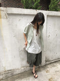 Uhari Lace Shirring Bustier Sleeveless