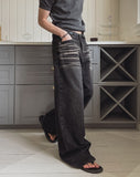 Blaze Catbrush Wide Denim Pants