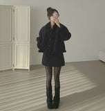 Wool Side Slit Skirt Pants