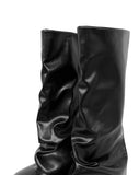 6cm Fold Wrinkle Platform Sole Long Boots