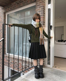 Kemin Thick Check Color Matching Long Muffler